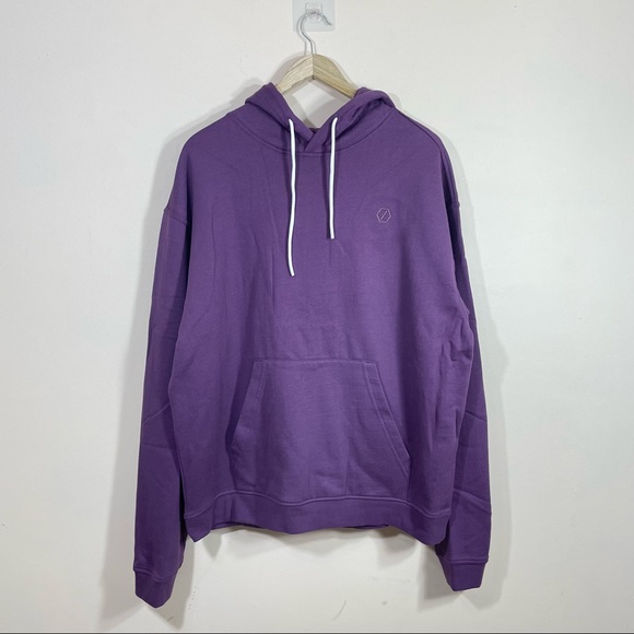Urban Outfitters Standard Cloth Foundation Hoodie Sweatshirt Purple - Picture 2 of 11
